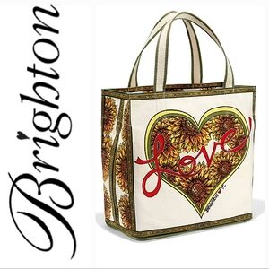 Brighton Yellow Sunflower Tote Bag "Something Wonderful Is About To Happen"